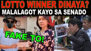 LOTTO WINNERS Mga Senador, Duda sa mga nanalo! DINAYA NGA BA? PCSO PHOTO INAMIN na PEKE!