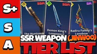 SOLO LEVELING: ARISE SSR WEAPONS TIER LIST! BEST JINWOO WEAPONS ON DAY 1! - Solo Leveling: Arise