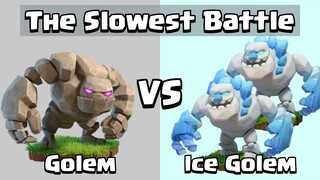 Golem VS Ice Golem | The Slowest Battle in Clash of Clans