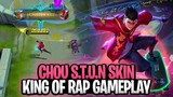 CHOU S.T.U.N "KING OF RAP" SKIN ORIGINAL SKILLS AND EFFECT | MOBILE LEGENDS BANG BANG