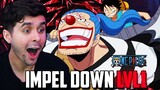 "IMPEL DOWN LEVEL 1" One Piece Ep. 424, 425 Live Reaction!