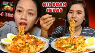 MUKBANG MIE KUAH PEDAS, MIE INDOMIE HYPE ABIS KUAH | MUKBANG INDONESIA.