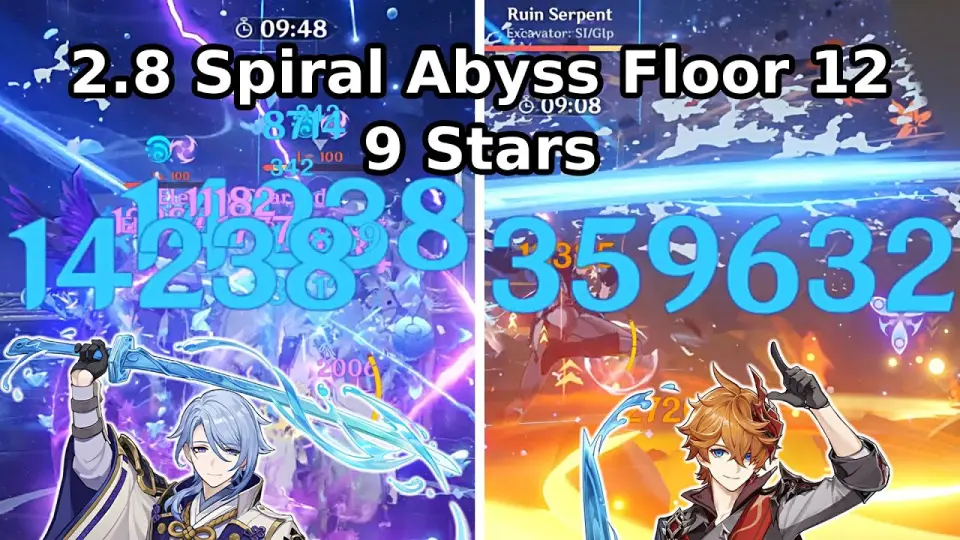 Genshin Impact Ayato Taser Childe International 2 8 Spiral Abyss Floor 12 9 Stars Bilibili