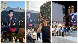 Xiao Zhan on Gucci's art wall in Shanghai actually became a famous hotspot after it was completed