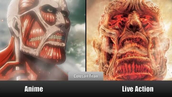 COMPARE LIVE ACTION VS ANIME ATTACK ON TITAN SEASON 1