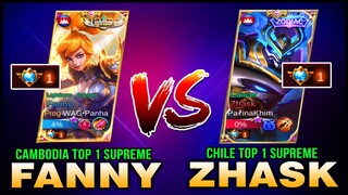 Cambodia Top 1 Supreme Fanny vs. Chile Top 1 Supreme Zhask ~ Mobile Legends