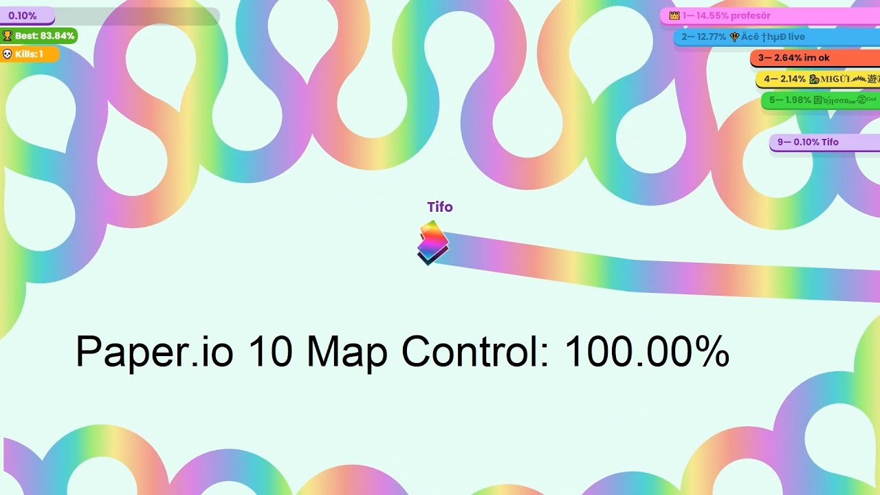 Paper.io 2 [Teams] Map Control: 100.00% - BiliBili