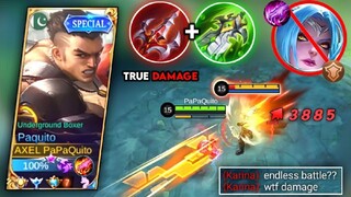 NEW ITEM ENDLESS BATTLE TO COUNTER TANKY KARINA | PAQUITO TRUE DAMAGE BUILD | MLBB