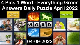 4 Pics 1 Word - Everything Green - 09 April 2022 - Answer Daily Puzzle + Bonus Puzzle