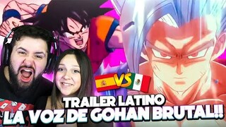 ESPAÑOLES REACCIONAN A DRAGON BALL SUPER HERO LATINO💥🔥LA NUEVA VOZ DE GOHAN EPICA!😮TRAILER LATINO!!🔥