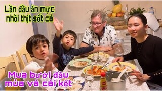 Lần đầu ăn mực nhồi thịt sốt cà/mua bưởi đầu mùa và cái kết /Cuộc sống pháp/ẩm thực Vietnam