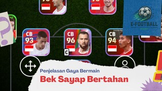 Penjelasan Gaya Bermain Bek Sayap Bertahan / Defensive Full-back | eFootball Mobile 2025
