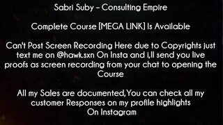 Sabri Suby Course Consulting Empire download