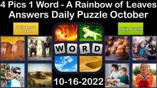 4 Pics 1 Word - A Rainbow of Leaves - 16 October 2022 - Answer Daily Puzzle + Bonus Puzzle