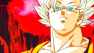 Adegan terkenal di Dragon Ball: Super 2 Penampilan Goku sedang mencapai puncaknya. Raut wajah Super 