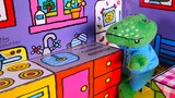 Children's story about Mr. Crocodile having fun in the playhouse