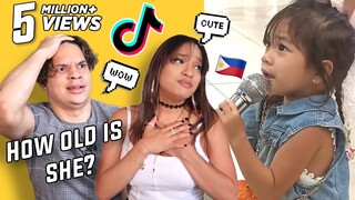 The Next Generation is SCARY!! Waleska & Efra react to Little Filipino Girl singing in MALL