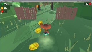 UNITY 3D ENDLESS RUNNER GAME: FOREST STAGE TEST GAMEPLAY