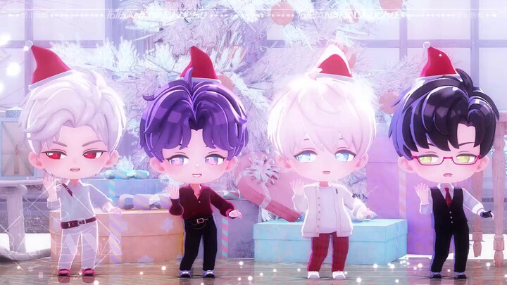 สุขสันต์วันคริสต์มาส ε(*･ω･)_/゚:･☆เค้กคริสต์มาสสี่ชิ้น【ความรักและห้วงอวกาศ MMD】