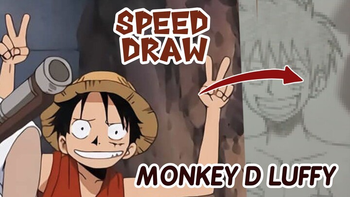 menggambar monkey luffy versi kocak