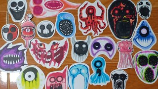 How to make monster stickers DOORS ROBLOX 2 cách làm sticker quái vật 2