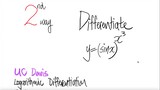 UC Davis: 2nd way differentiate y=(sin(x))^(x^3)