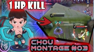 KILLING ENEMY WITH 1 HP | CHOU MONTAGE EP.03 | 3000 DIAS GIVEAWAY | MOBILE LEGENDS BANGBANG