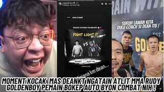 MOMENT MAS DEANKT NGATAIN ATLIT MMA RUDY GOLDENBOY MIRIP PEMAIN BOKEP AUTO DI AJAK BAKU HANTAM!