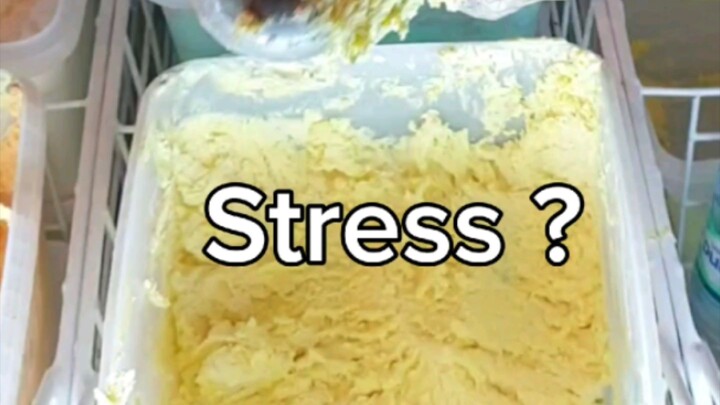 When stress,  Eat Ice Cream.