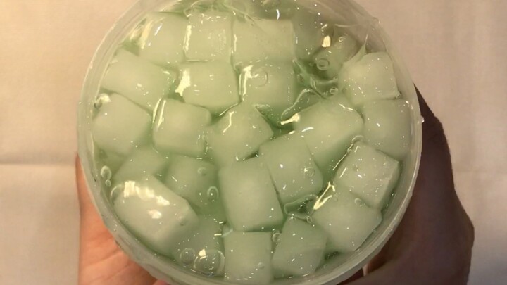 Green slime with cubes in it