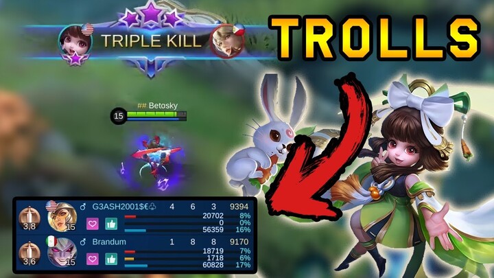 Top Global Change Carrying TWO TROLLS | Mobile Legends