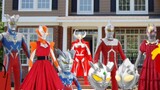 Video of children's enlightenment and early education toys: Ultraman toy family gathered together fo