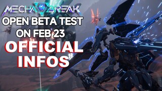 Mecha BREAK Open Beta is coming! | All the Official Infos!
