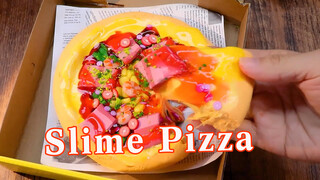 Membuat pizza dengan slime, hasil sangat nyata!