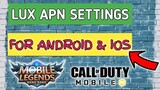 LUX APN SETTINGS FOR ANDROID & IOS