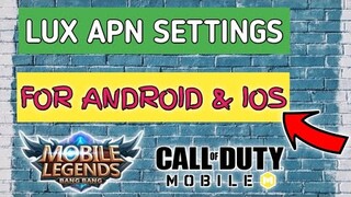 LUX APN SETTINGS FOR ANDROID & IOS