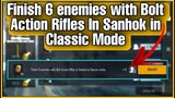 Finish 6 enemies with Bolt Action Rifles In  Sanhok in Classic  Mode | C1S1 M2 Week 4 BGMI