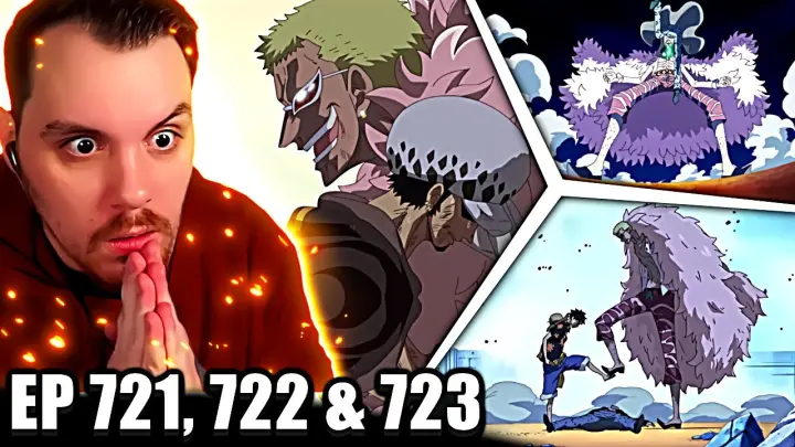 Luffy vs Doflamingo | One Piece REACTION Episode 721, 722 & 723