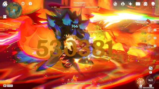 Mavuika Team Showcase VS Gluttonous Yumkasaurus Mountain King
