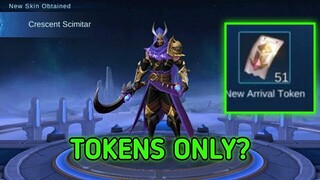 TRYING TO GET NEW ARRIVAL SKIN USING TOKENS ONLY!