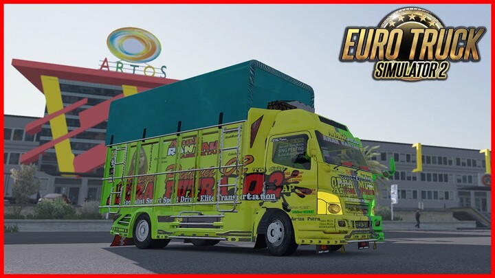 Hampir Mogok ! Truck Cabe Bawa Bambu Dari Gunung Kidul Jogja Part 2/2 - ETS 2 Mod Indonesia