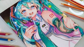 Hatsune Miku - Traditional Speed Drawing