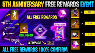 กิจกรรมแจกรางวัลฟรีครบรอบ 5 ปีใน Free Fire ฟรี Emote And Gun skin