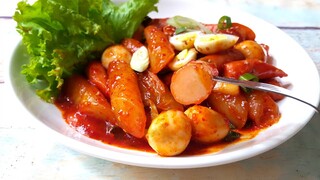 Tokbokki | Cách Làm Bánh Gạo Cay Hàn Quốc Từ Bánh Tráng Việt Nam | Góc Bếp Nhỏ