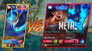 GUSION ULTRA FASTHAND VS META FIGHTERS TANK BUILD = HARD GAME!!