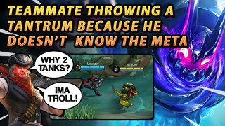 He Wants To Throw The Game Because He Doesn't Know The Meta | Mobile Legends