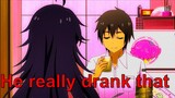 he couldn't tell by the taste | funny anime moment | anime meme