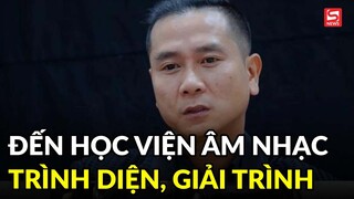 Hồ Hoài Anh đến Học viện Âm nhạc Quốc gia trình diện, giải trình