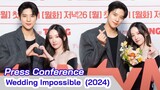 WEDDING IMPOSSIBLE 2024 KDrama Press Conference | Jeon Jong Seo, Moon Sang Min  Korean Drama