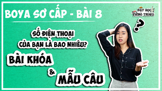 [BOYA SƠ CẤP 1]#2 Bài 8 SỐ ĐIỆN THOẠI CỦA BẠN LÀ BAO NHIÊU?|BÀI KHÓA & MẪU CÂU